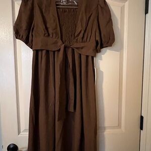 Commense Chocolate Brown Maxi Dress